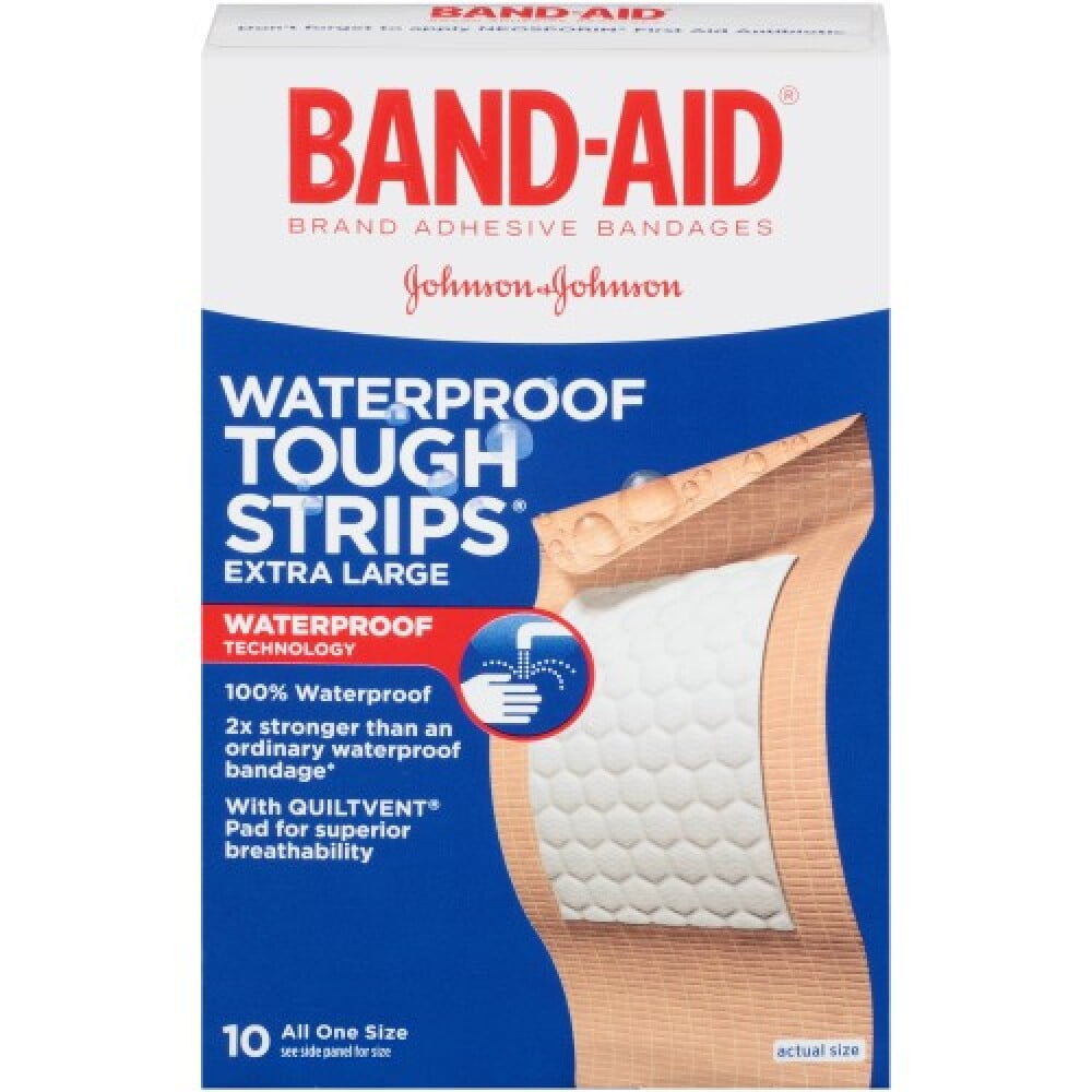 Band-Aid Tough-Strips 100% Waterproof (Pack of 32)