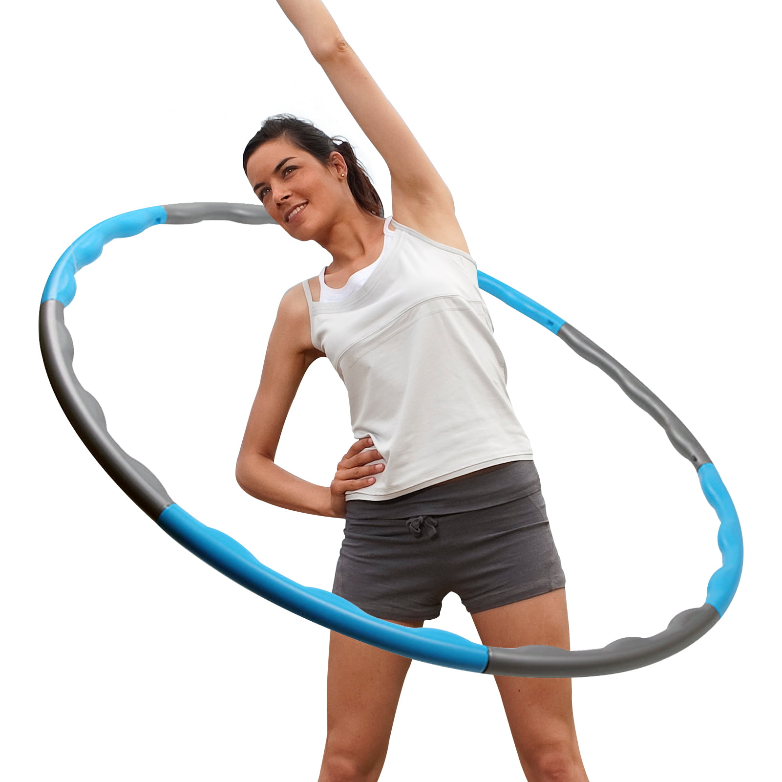 Collapsible Hula Hoop PE Exercise Gym Fitness Workout Weighted Hoola Adult  Hot 