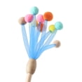 thumbnail image 1 of Cat Teaser Wand Wooden Rod Pom Pom Bell Kitten Teaser Toy Cat Interactive Toy, 1 of 10