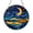 Acrylic 3.5 Inch, variant on Night Sky Moon Stained Glass Suncatcher Window Hanging Decor, Celestial Moon Sun Catcher Panel for Home Window Decoration, Starry Sky Inspired Decorative Art