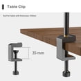 thumbnail image 4 of Support de Rangement Extérieur Réglable en Alliage d'Aluminium, Hauteur 25.2-54.3 Po, s'Adapte à une Épaisseur de Bureau Max 1.38 Po, 2 Ensembles Optionnels : Ensemble 1 avec Cintre Horizontal, Ensemble 2 avec Tiges de Connexion, Pince de Bureau, Vis, 4 of 6