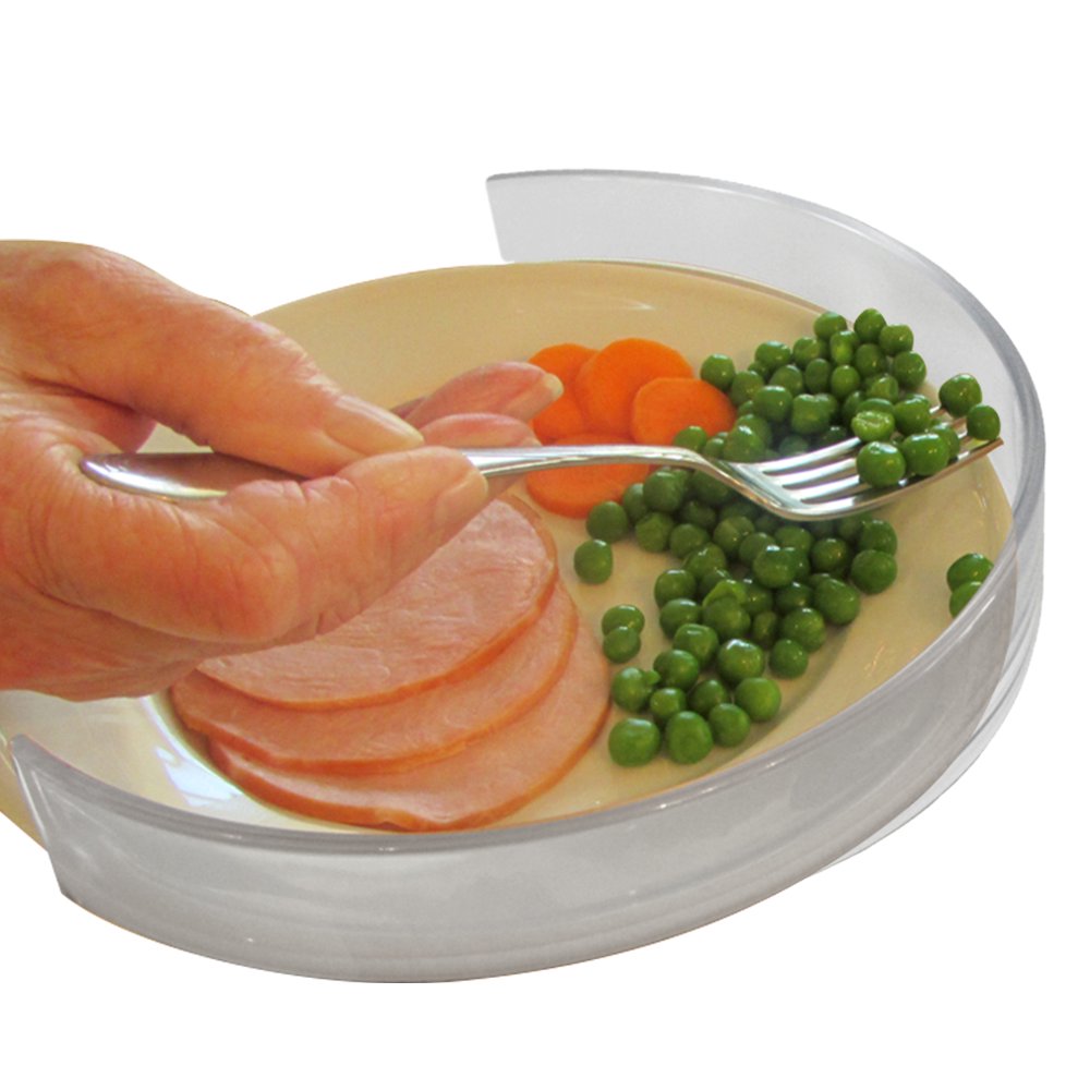 Evelots Plate GuardFoodNo SpillEasy Clip OnKid/SeniorUp to 9 Inch