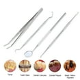 thumbnail image 4 of 4Pcs Stainless Steel Dental Instruments Mouth Mirror Probe Scraper Tweezers Teeth Hygiene Kit Oral Care, 4 of 5