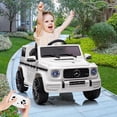 thumbnail image 3 of 2025 New Kids 12V Ride On Car, Licensed Mercedes G63 Kids Car w/Wheels Suspension, Remote Control, Safety Lock, LED Light, Music Battery Powered Electric Car for Kids, 3 of 6