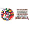 thumbnail image 1 of WUSUOWEI 11PCS International World Flags 1 Tableclothes,10 Plates,Around The World,Globe Party Tableware,Cake Dessert Dinner Tableware,Tableware Decorations for Travel Trip,Party Supplies, 1 of 9