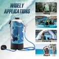 thumbnail image 5 of AFISHTOUR Portable Camping Shower, 5 Gallons/20L Solar Shower Bag with Foot Pump for Camping, Beach (Blue), 5 of 7