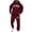 61#Red, variant on Los Angeles Sweatsuits for Men Letter Print Graphic Hoodies and Sweatpants Lounge Sets 2 Piece Tracksuits Set Fall Outfits Wine L