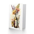 thumbnail image 2 of Wildflower Bouquet in Upcycled Glass Wine Bottle Flowers Nature Birthday Greeting Card Plus Envelope Blank inside, 2 of 3