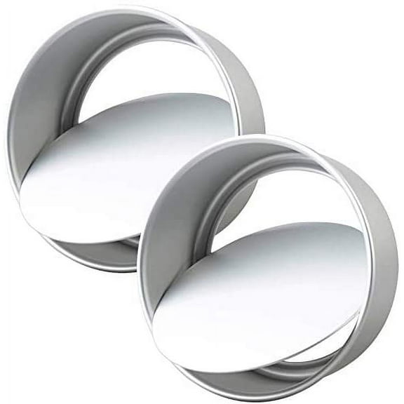 2 Pack 8-Inch Aluminum Round Cake Pan with Removable Bottom