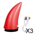 thumbnail image 1 of DYNWAVECA 2xIlluminated Devil for Helmet Fits for Outdoor Sport Motorcycle , Red 2, 3 Pcs, 1 of 9