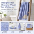 thumbnail image 7 of REGALWOVEN Hand Towels Set of 2 Embroidered Floral Pattern Decorative Towel Cotton Absorbent Soft Bathroom Hand Towel Set Light Grey 14" x 31", 7 of 7