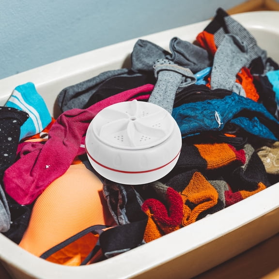 ETHZZLE Compact USB Powered Mini Washing Machine for Travel - Portable Small Washer in White Color, 1 Set