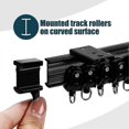 thumbnail image 5 of Ceiling Curved Curtain Track Folding Bracket For Curtain Rod Bunk Bed Bay Window Flexible Straight Room Divider (black, 2 M/ 6.6 Ft ) Kb, 5 of 5