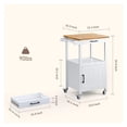 thumbnail image 2 of Rolling Kitchen Island Cart With Drawer Storage On Wheels Small Home Coffee Bar Microwaves Stand Table/ Cabinet An, 2 of 2