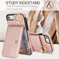 thumbnail image 5 of Allytechgroup iPhone SE 2022/2020/ iPhone 8 7 Wallet Case, Ring Holder Stand Cards Slots Shockproof Retro Flip Back Cover Phone Case for Apple iPhone SE 3rd 2nd Gen/ iPhone 8 7, Rosegold, 5 of 7