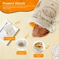 thumbnail image 5 of Grusce 3 Pack Bread Bags for Sourdough, 16 x 12 inch Linen Bread Bags, Reusable Bread Storage Bags with Drawstring and TPU Lining, Linen Sourdough Bread Bags, Food Storage Bag for Homemade Bread, 5 of 11