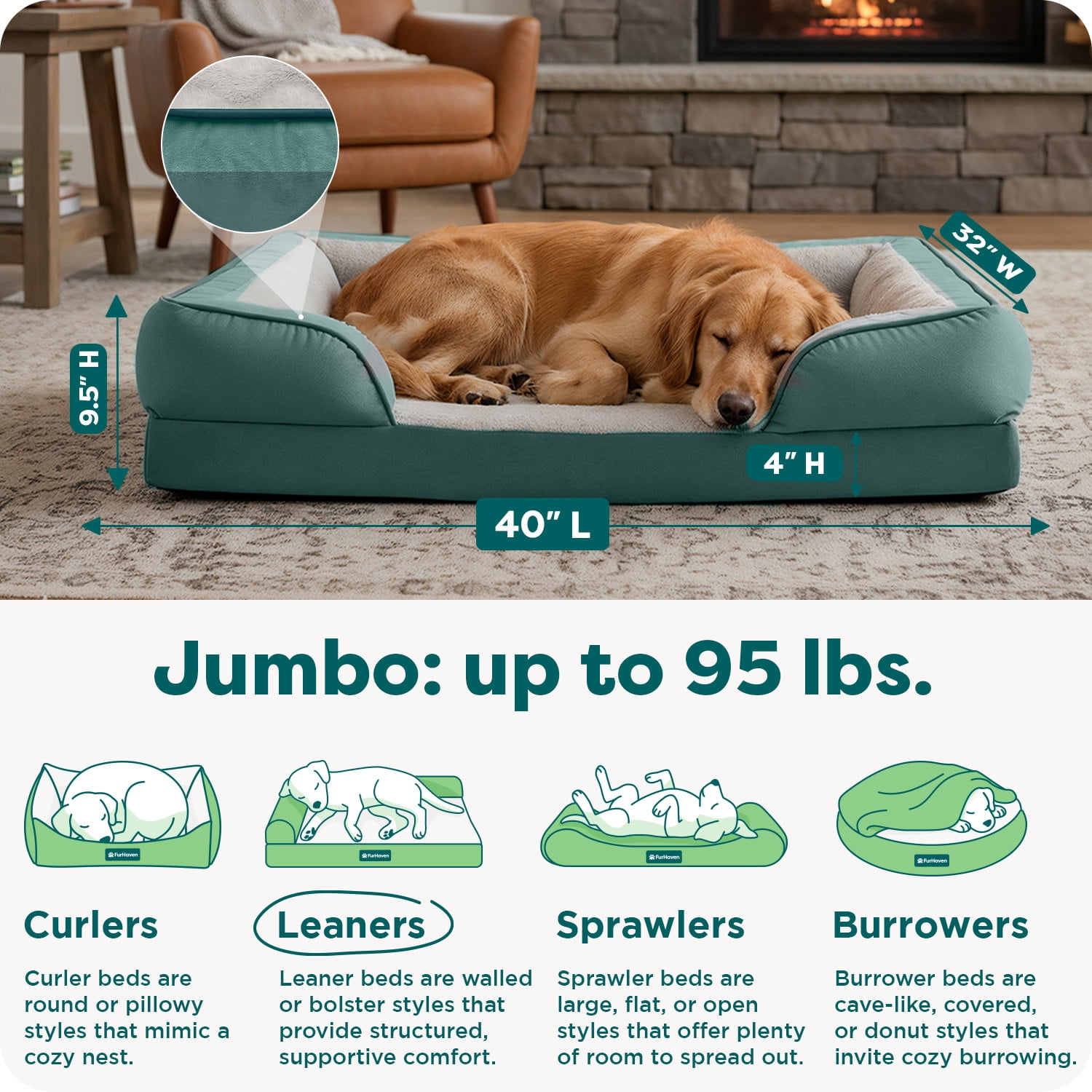 FH Plush & Velvet Waves Perfect Comfort Sofa -JM- Celadon Green