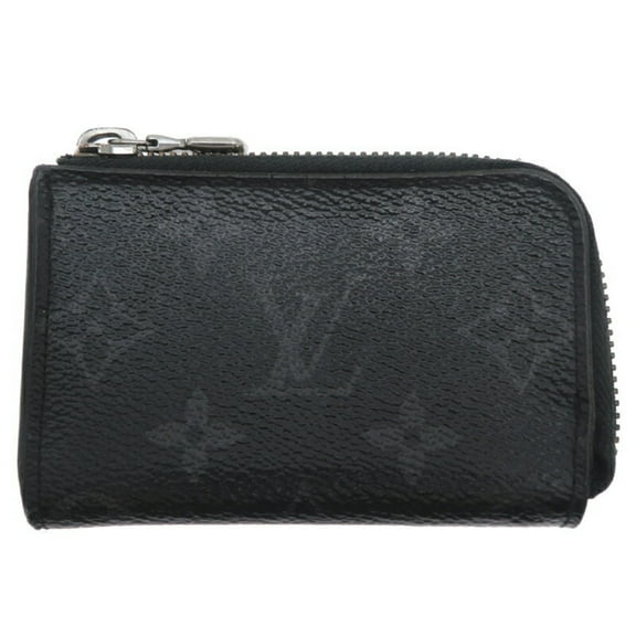 Pre-Owned Louis Vuitton Portemonnay Jour Men's Coin Case M63536 Monogram Eclipse Black (Fair)