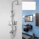 thumbnail image 5 of Abs Plastic Adjustable Telescopic Shower Shelf, Bathroom Organizer Soap Holder For Storing Shampoo Soap, No Drilling Mounting For 19mm-23mm, 5 of 5