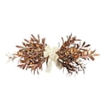 thumbnail image 2 of Autumn DecorationsforHome, Fall Wreath Decorations, Faux Branches, Woven Bow, Horizontal Wall Mounting, Warm Brown Tones, 24 In, 1 Pc, 2 of 8