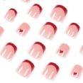 thumbnail image 2 of Fofosbeauty 24pcs Press on False Nails, Square Fake Nails, Ladies b&w French, 2 of 6