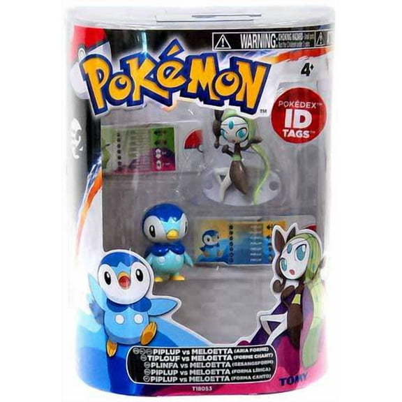 Pokemon Black & White Basic Piplup vs. Meloetta Figure 2-Pack (Aria Forme)