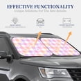 thumbnail image 4 of Naloa Heart Buffalo Plaid 2 Piece Foldable Car Sun Shades, Car Windshield Sunshade, Front Window Sunshade for Car, Truck, SUV - Large, 4 of 7