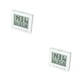 thumbnail image 4 of Moyic Reloj despertador LCD de alta definición Fecha digital Reloj ajustable Relojes LED Termómetro Temperatura Relojes de escritorio Blanco 2piezas, 4 of 6
