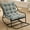 Light Green, variant on Outdoor Rocking Chair with Soft Thick Cushion, Patio Rocker for Porch, Comfortable Armless Chair with Adjustable Motion, Modern Black Frame Grey Cushion for Living Room, Bedroom (Navy Blue)