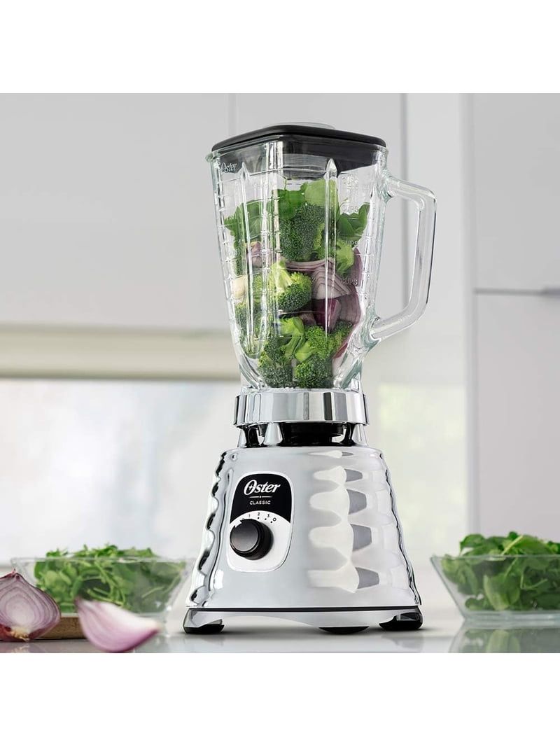 Oster クローム ブレンダー ガラス容器付き Oster Original 3 Speed Chrome Blender, 5 Cup Glass Jar - Walmart.com