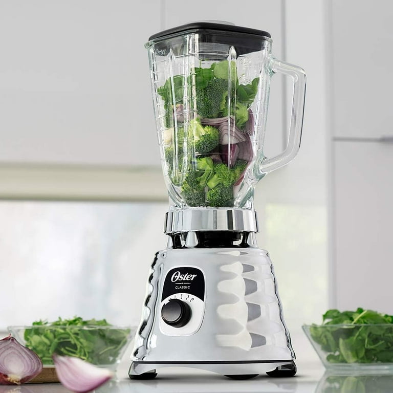 Oster Original 3 Speed Chrome Blender, 5 Cup Glass Jar - Walmart.com