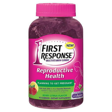 FIRST RESPONSE santé de la reproduction de soutien avant la grossesse multivitamines Gummy, Berry Citrus 90 ch (Lot de 4)