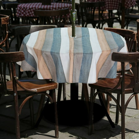 Outdoor Tablecloth With Umbrella Hole, Patio Table Cover With Umbrella Hole Canada