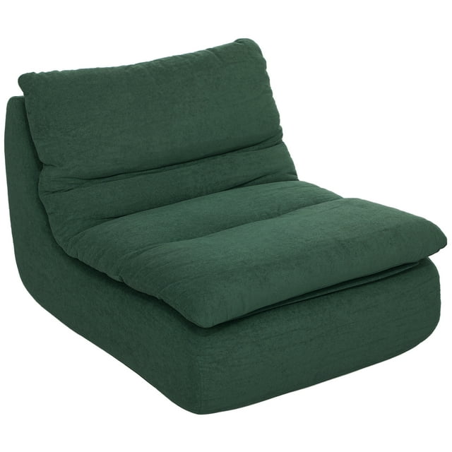 HOMCOM Floor Sofa with Single Piece Foam, Armless Floor Chair Couch, Green