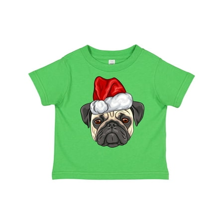 

Inktastic Christmas Pug Dog Santa Gift Toddler Boy or Toddler Girl T-Shirt