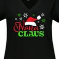 thumbnail image 4 of Inktastic Nana Claus with Christmas Santa Hat and Snowflakes Women's Plus Size V-Neck T-Shirt, 4 of 5