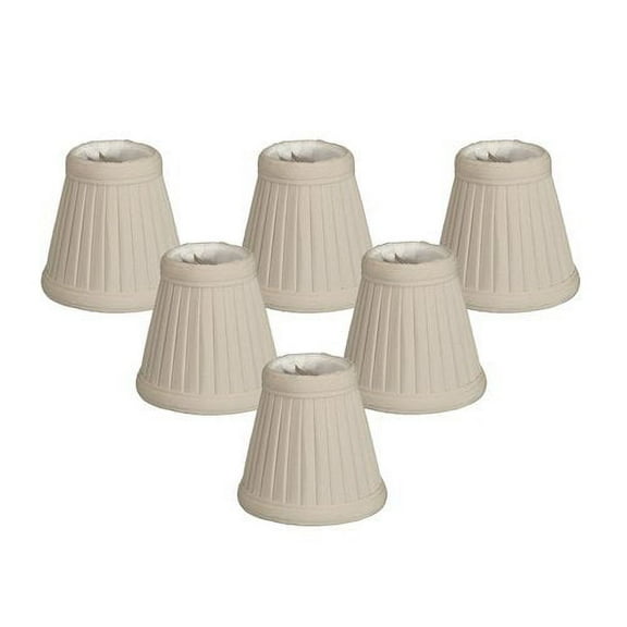 Royal Designs, Inc. Pleated Empire Chandelier Shade CS-109BG-6, Beige, 2 x 3.5 x 3.5, Pack of 6