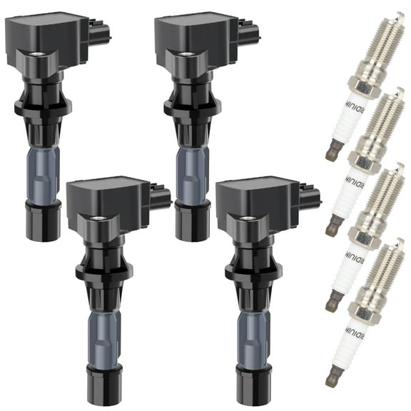 cciyu 4 ignition coils with 4 iridium Spark Plugs for Mazda 3 6 CX-7 MX-5 L4 2.0L 2.3L 2.5L C1683 UF540