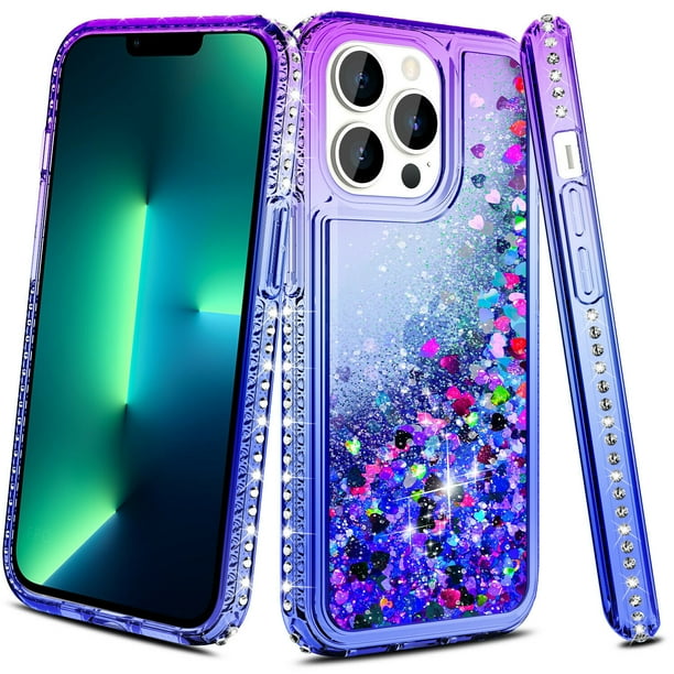 Htwon For Iphone 13 Pro Max Pro 13 Mini Phone Case Cute Liquid Glitter Bling Diamond Quicksand Case With Bumper For Girls Women Phone Case Walmart Com