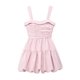 thumbnail image 3 of HH TRAF Vestidos de verano para mujer 2024 Moda Rosa Cuello cuadrado Fruncido Sin mangas Vestido corto plisado sin espalda informal para mujer, 3 of 5