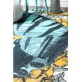 thumbnail image 3 of nuLOOM Thomas Paul Printed Blooming Butterfly Tassel Accent Rug, 3' x 5', Green, 3 of 3