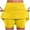 Yellow, variant on Womens Pants Solid Color Mid-waist Skirt Pants Sports Casual Shorts Bottoming Skirt Skorts
