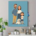 thumbnail image 4 of Custom Family Portrait Canvas Wall Art 15.75x11.81 Inches, 4 of 8