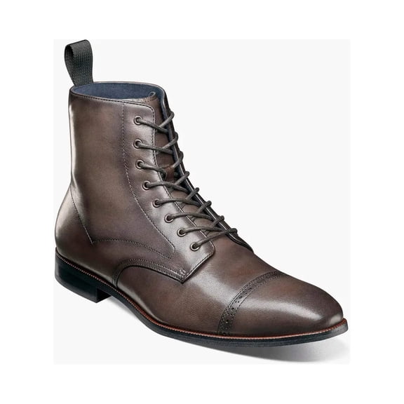 Stacy Adams Henry Cap Toe Lace Up Boot Leather Gray 25718-020
