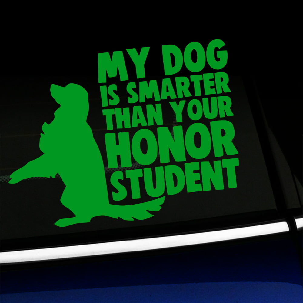 My dog is smarter than your honor student Vinyl Car