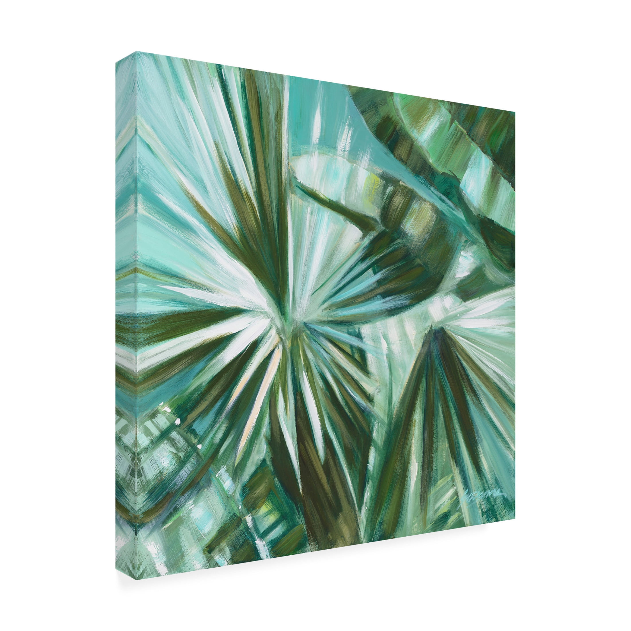 Canvas Wall Art - Suzanne Wilkins 'Verde Jungle' Wall Art for Living Room, Bedroom, or Office Décor by Trademark Fine Art - 24 x 24 Inches