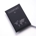 thumbnail image 1 of Bolsa para pasaporte con mapa esmerilado de cuero de PU, funda protectora para pasaporte, bolsa de almacenamiento para documentos de viaje, 1 of 5