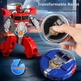 thumbnail image 2 of Transformable Fidget Spinner Robot Toy, ABS Plastic Stress Relief Sensory Toys for Kids & Adults, Dual-Form Design, Smooth Bearing, Blue Red Black, 2.76-Inch, 2 of 8