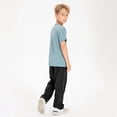 thumbnail image 6 of Hotiary Kid Boys Running Athletic Baggy Pant Children High Waist Jogger Trouser Elastic Waist Slant Pocket Workout Sweatpants for 5-12 Years, 6 of 8