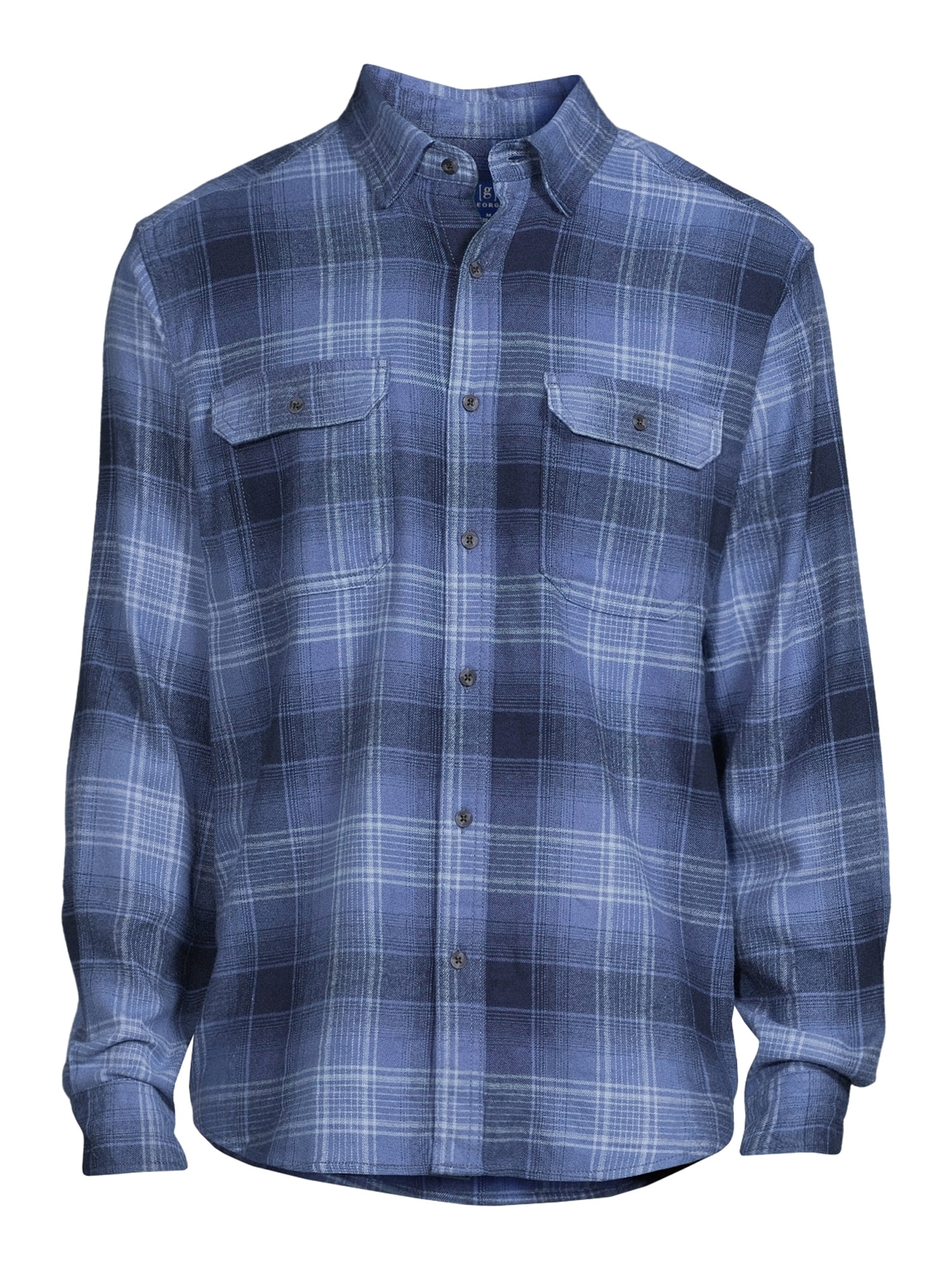 George Men's and Big Men's Super Soft Flannel Shirt, up to 5XLT